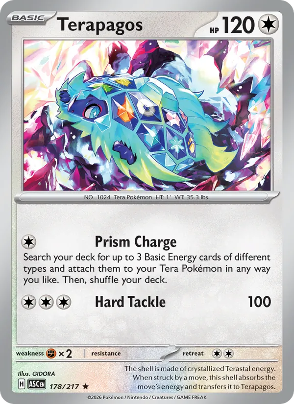 Terapagos 178/217  - Holofoil ME Ascended Heroes - Rare