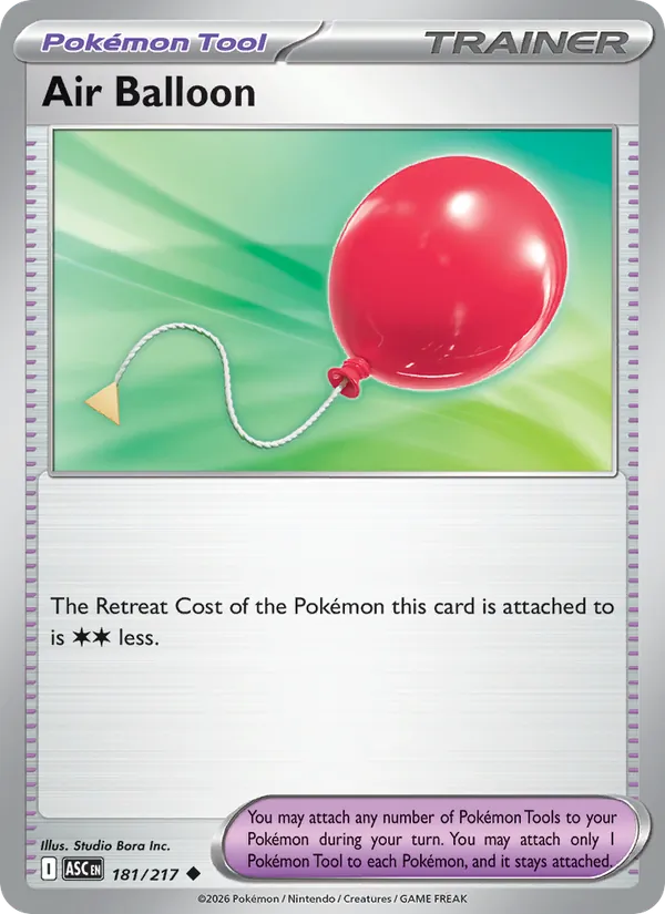 Air Balloon 181/217  - Reverse Holofoil ME Ascended Heroes - Uncommon