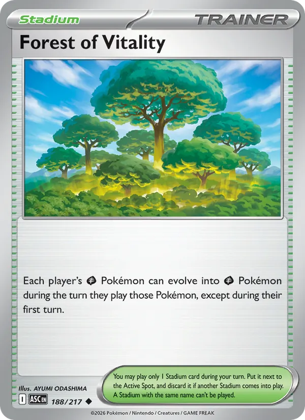 Forest of Vitality 188/217  - Reverse Holofoil ME Ascended Heroes - Uncommon