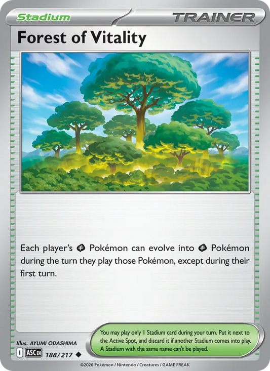 Forest of Vitality 188/217  - Reverse Holofoil ME Ascended Heroes - Uncommon