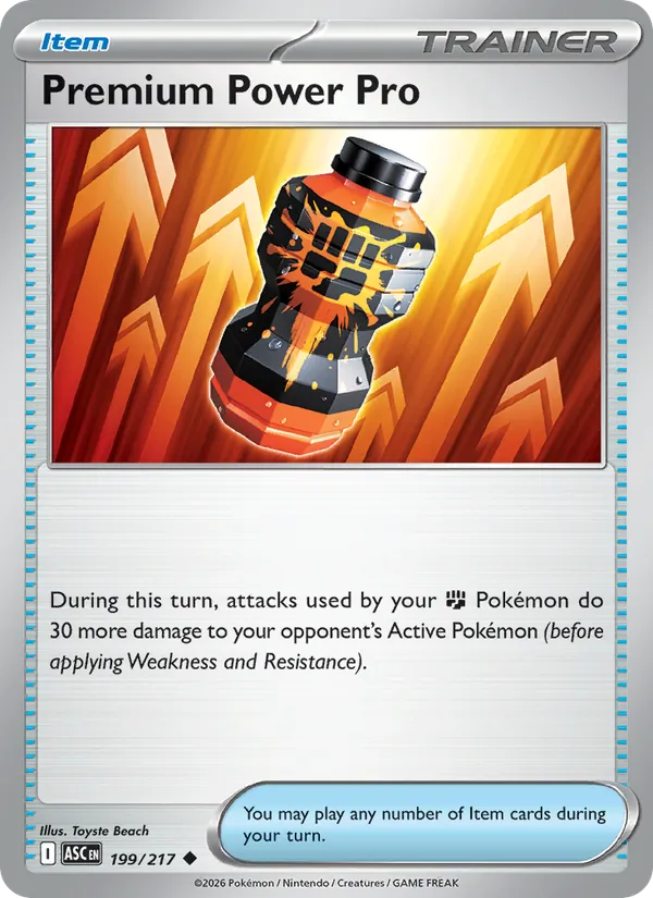 Premium Power Pro 199/217  - Reverse Holofoil ME Ascended Heroes - Uncommon