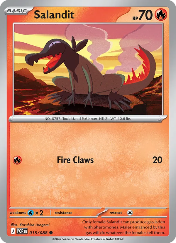 Salandit 015/088  - Reverse Holofoil ME03 Perfect Order - Common