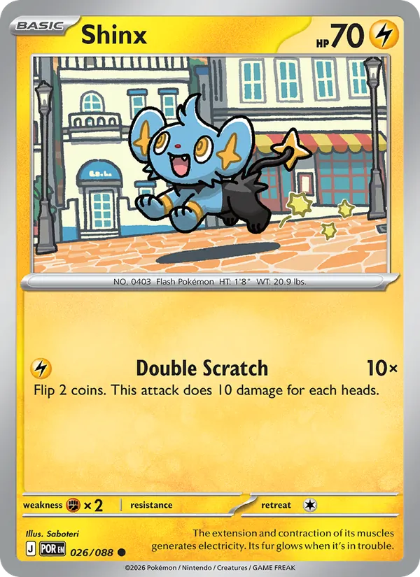 Shinx 026/088  - Reverse Holofoil ME03 Perfect Order - Common
