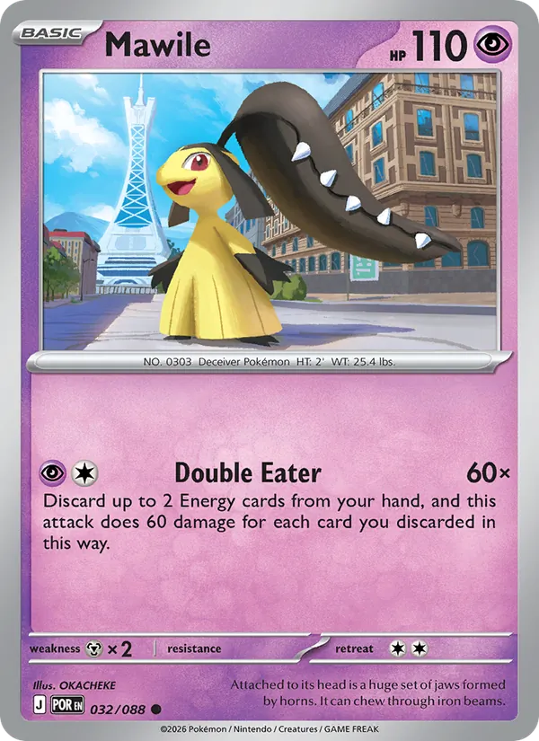 Mawile 032/088  - Reverse Holofoil ME03 Perfect Order - Common