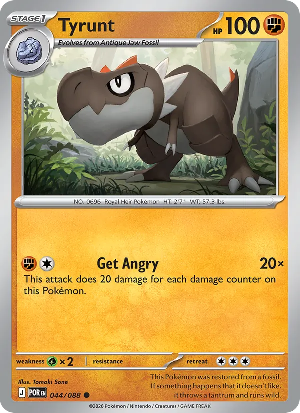 Tyrunt 044/088  - Reverse Holofoil ME03 Perfect Order - Common