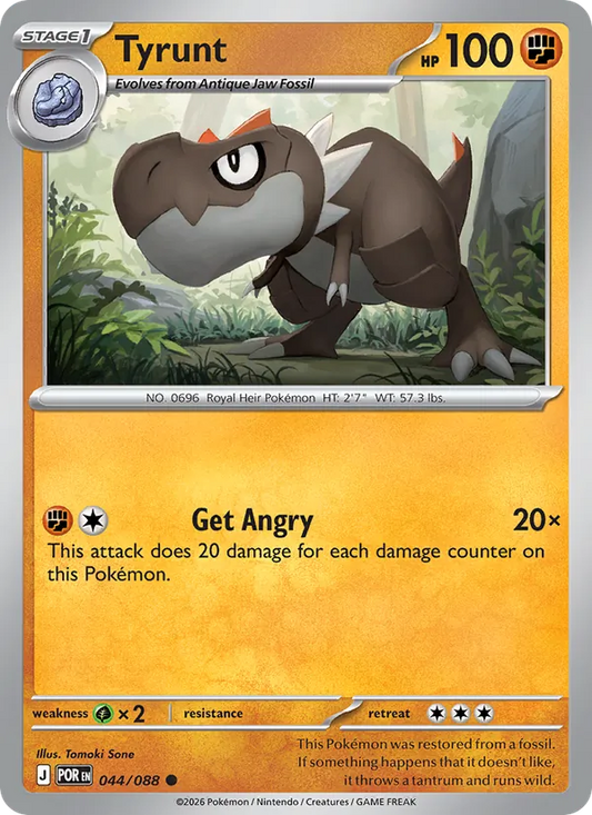 Tyrunt 044/088  - Reverse Holofoil ME03 Perfect Order - Common