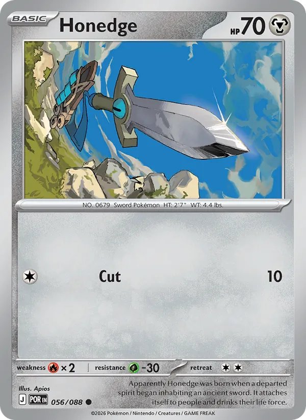 Honedge 056/088  - Reverse Holofoil ME03 Perfect Order - Common