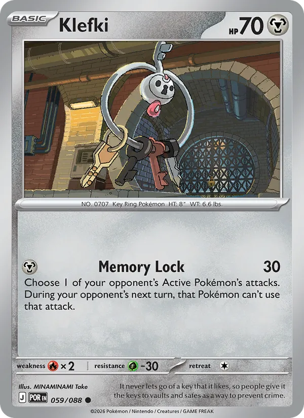 Klefki 059/088  - Reverse Holofoil ME03 Perfect Order - Common