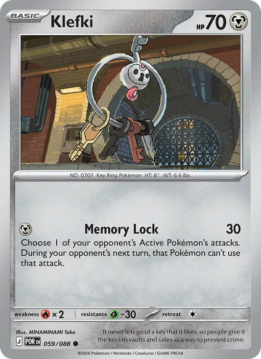 Klefki 059/088  - Reverse Holofoil ME03 Perfect Order - Common