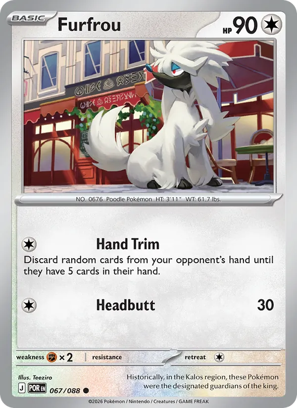 Furfrou 067/088  - Reverse Holofoil ME03 Perfect Order - Common