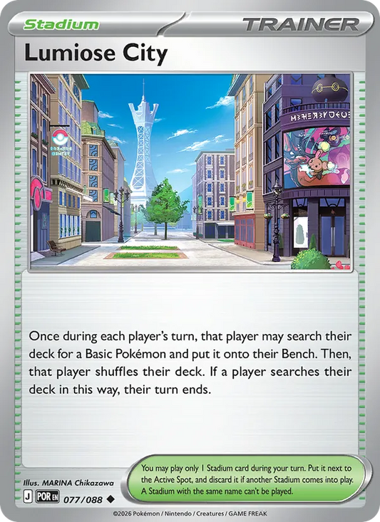 Lumiose City 077/088  - Reverse Holofoil ME03 Perfect Order - Uncommon