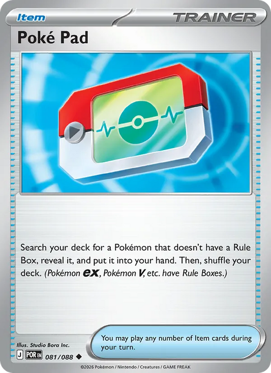 Poké Pad 081/088  - Reverse Holofoil ME03 Perfect Order - Uncommon