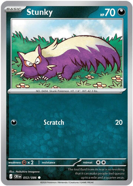 Stunky 053  - Reverse Holofoil ME04 Chaos Rising - Common
