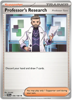 Professor's Research Professor Turo 190/198 Scarlet Violet Base Set Holo Pokemon TCG 2023