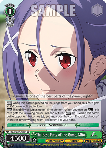 Weiss Schwarz SAO 10th SAO/S100-E039S The Best Parts of the Game, Mito SR