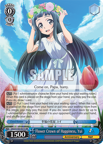 Weiss Schwarz SAO 10th SAO/S100-E075 Flower Crown of Happiness, Yui RR