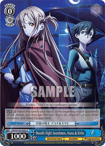 Weiss Schwarz SAO 10th SAO/S100-E083 Moonlit Night Swordsmen, Asuna & Kirito U
