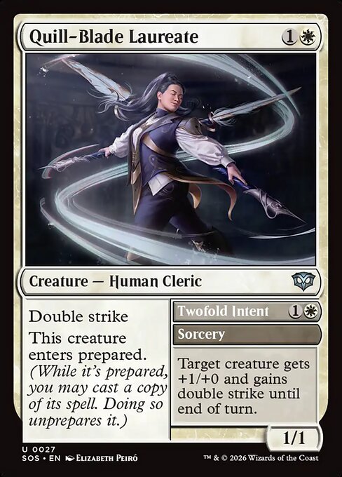 Quill-Blade Laureate // Twofold Intent
