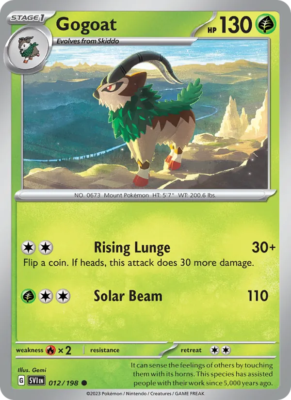 Gogoat 012/198  - Reverse Holofoil SV01 Scarlet & Violet Base Set - Common