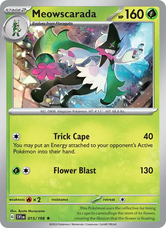 Meowscarada 015/198  - Holofoil SV01 Scarlet & Violet Base Set - Rare
