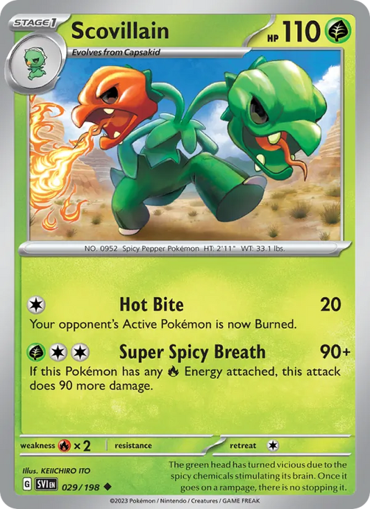 Scovillain 029/198  - Reverse Holofoil SV01 Scarlet & Violet Base Set - Uncommon