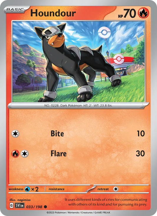 Houndour 033/198  - Reverse Holofoil SV01 Scarlet & Violet Base Set - Common