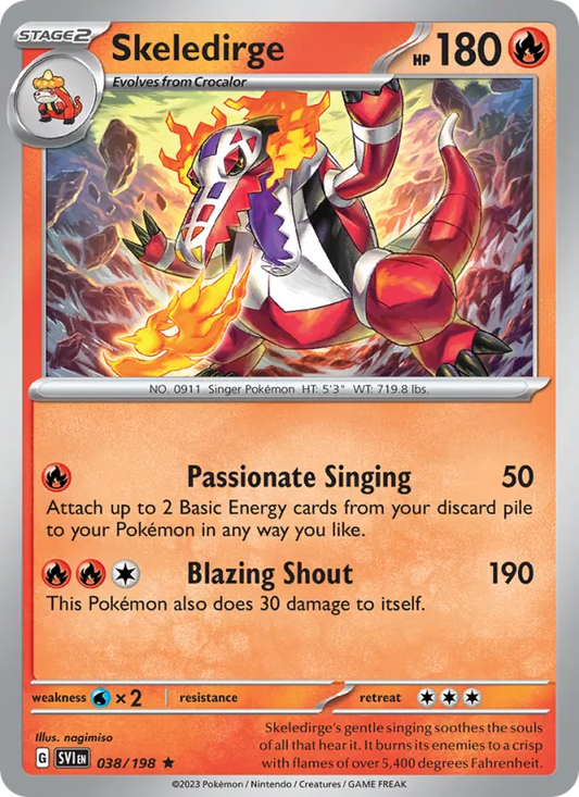 Skeledirge 038/198  - Reverse Holofoil SV01 Scarlet & Violet Base Set - Rare
