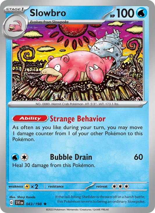 Slowbro 043/198  - Holofoil SV01 Scarlet & Violet Base Set - Rare