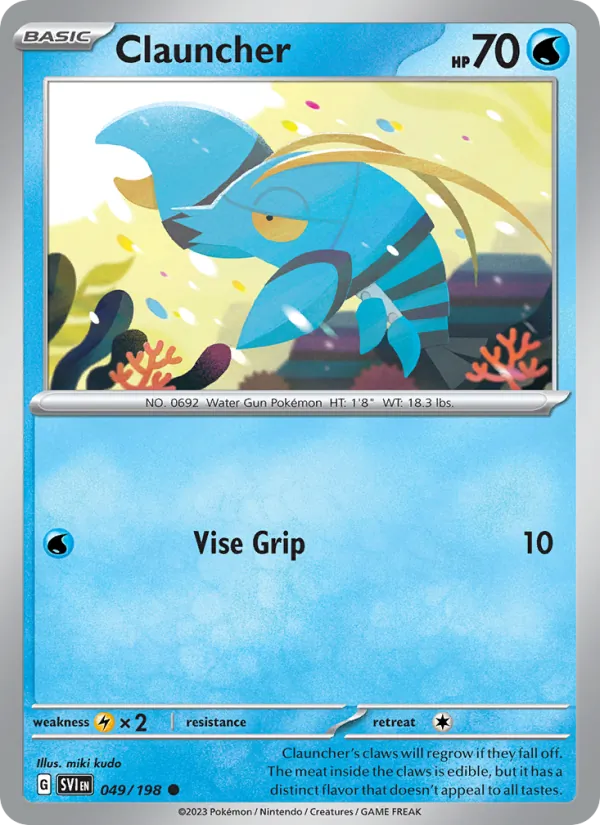 Clauncher 049/198  - Reverse Holofoil SV01 Scarlet & Violet Base Set - Common