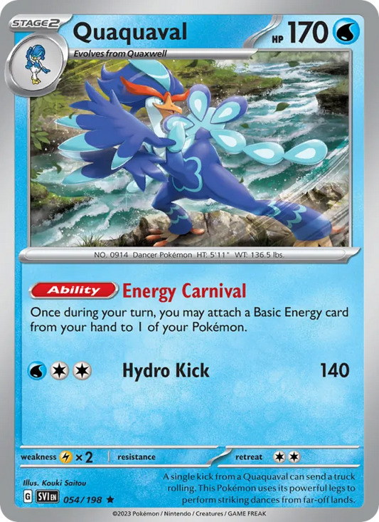 Quaquaval 054/198  - Holofoil SV01 Scarlet & Violet Base Set - Rare