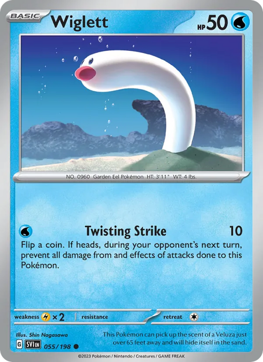 Wiglett 055/198  - Reverse Holofoil SV01 Scarlet & Violet Base Set - Common