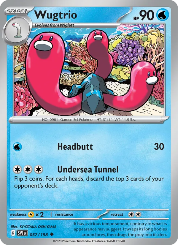 Wugtrio 057/198  - Reverse Holofoil SV01 Scarlet & Violet Base Set - Uncommon