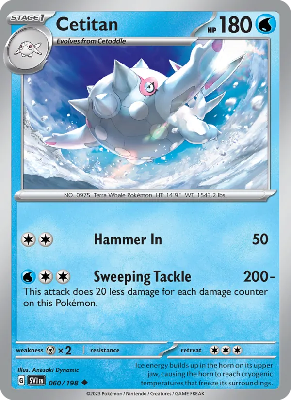 Cetitan 060/198  - Reverse Holofoil SV01 Scarlet & Violet Base Set - Uncommon