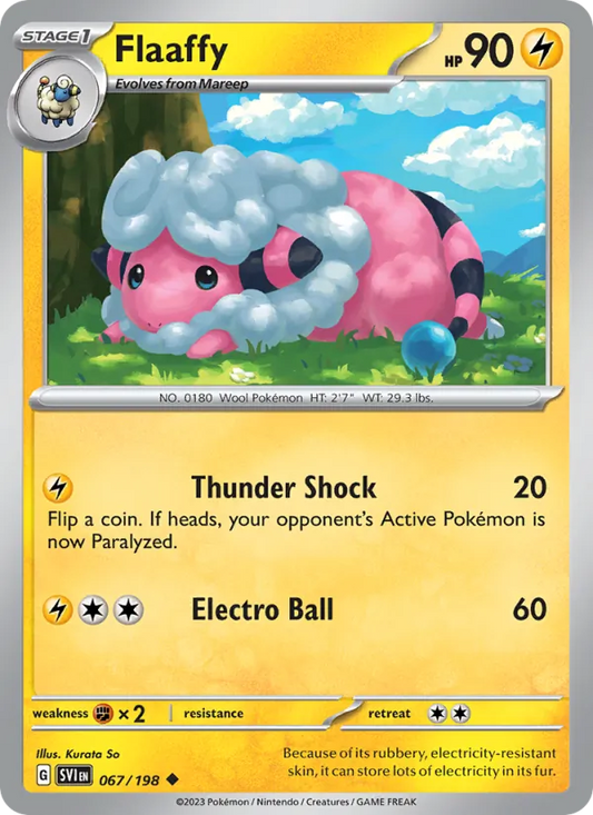 Flaaffy 067/198  - Reverse Holofoil SV01 Scarlet & Violet Base Set - Uncommon