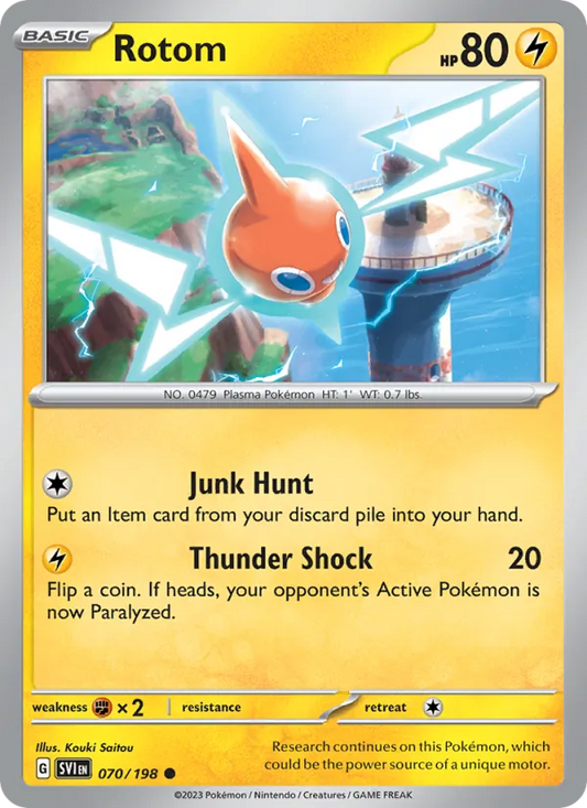 Rotom 070/198  - Reverse Holofoil SV01 Scarlet & Violet Base Set - Common