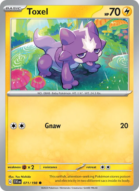 Toxel 071/198  - Reverse Holofoil SV01 Scarlet & Violet Base Set - Common