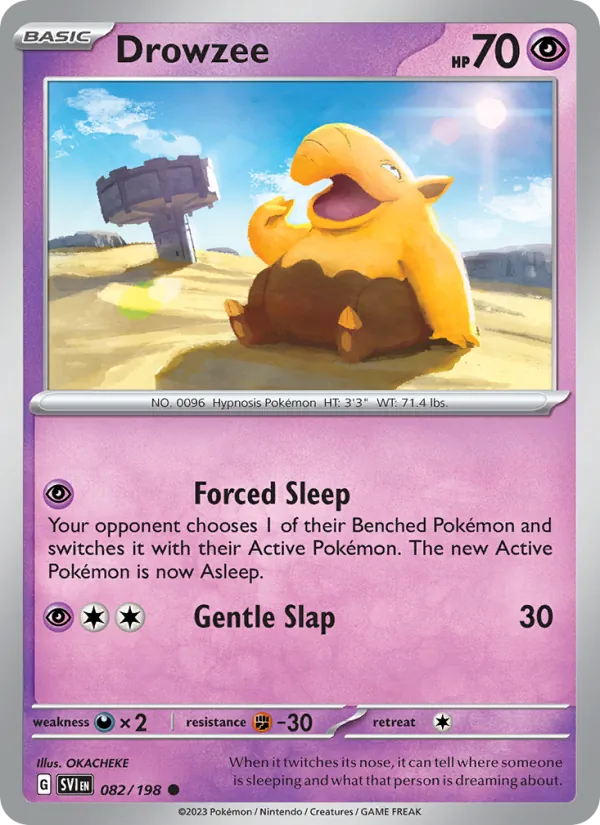 Drowzee 082/198  - Reverse Holofoil SV01 Scarlet & Violet Base Set - Common