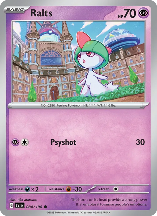 Ralts 084/198  - Reverse Holofoil SV01 Scarlet & Violet Base Set - Common