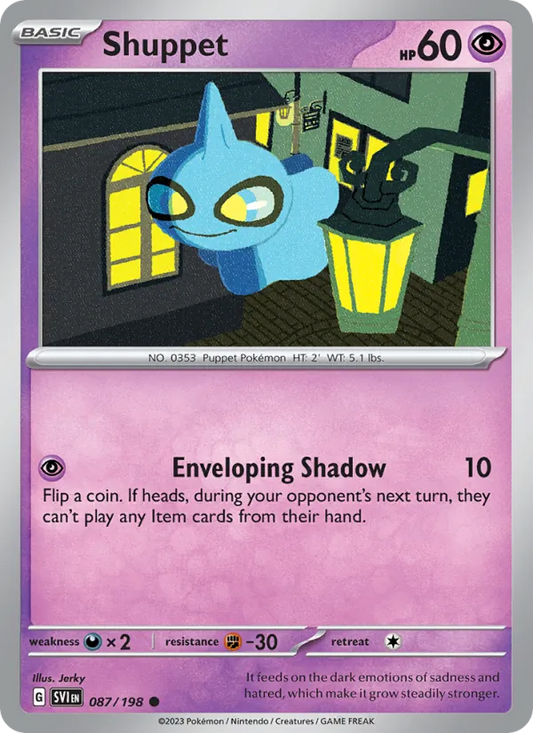 Shuppet 087/198  - Reverse Holofoil SV01 Scarlet & Violet Base Set - Common
