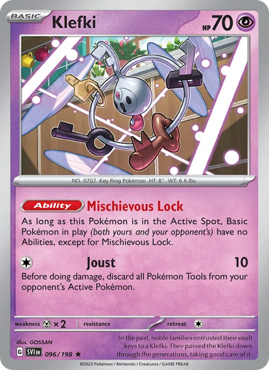 Klefki 096/198  - Holofoil SV01 Scarlet & Violet Base Set - Rare
