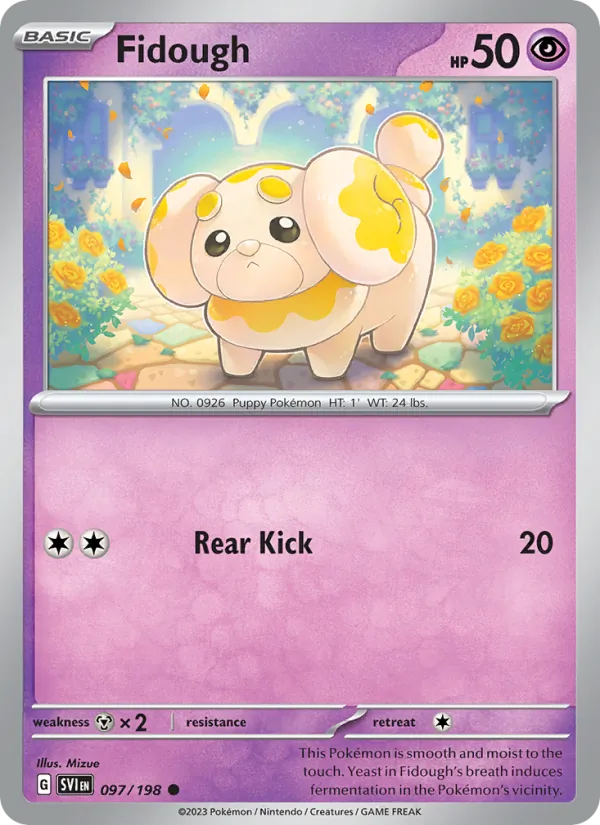 Fidough 097/198  - Reverse Holofoil SV01 Scarlet & Violet Base Set - Common