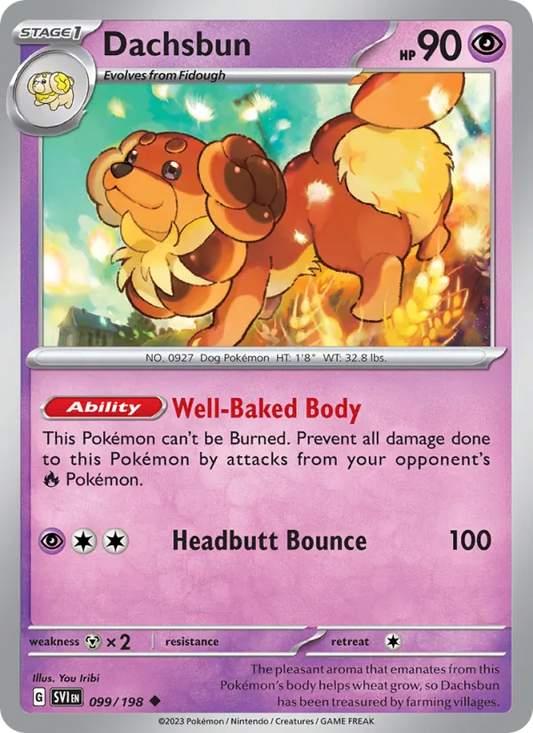 Dachsbun 099/198  - Reverse Holofoil SV01 Scarlet & Violet Base Set - Uncommon