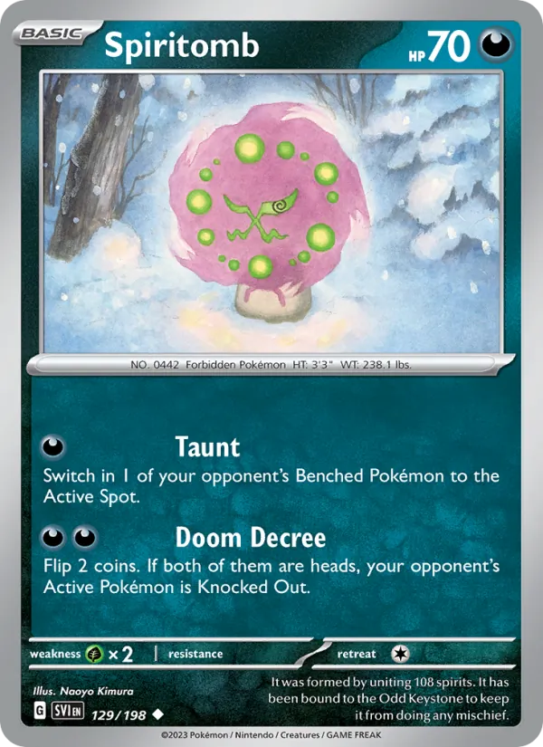 Spiritomb 129/198  - Reverse Holofoil SV01 Scarlet & Violet Base Set - Uncommon