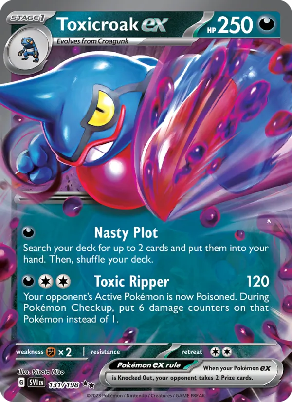 Toxicroak ex 131/198  - Holofoil SV01 Scarlet & Violet Base Set - Double Rare