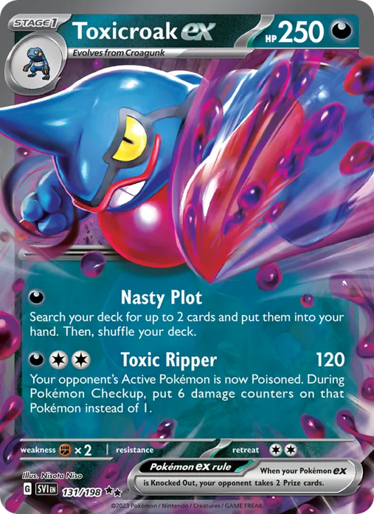 Toxicroak ex 131/198  - Holofoil SV01 Scarlet & Violet Base Set - Double Rare