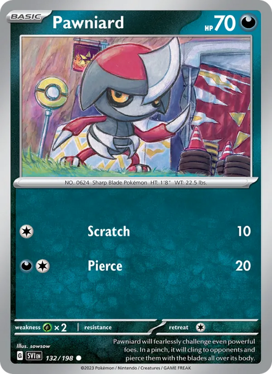 Pawniard 132/198  - Reverse Holofoil SV01 Scarlet & Violet Base Set - Common