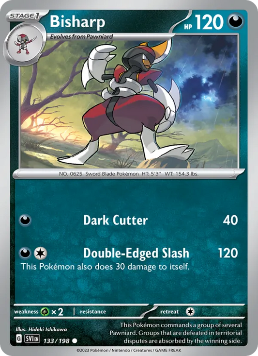 Bisharp 133/198  - Reverse Holofoil SV01 Scarlet & Violet Base Set - Common