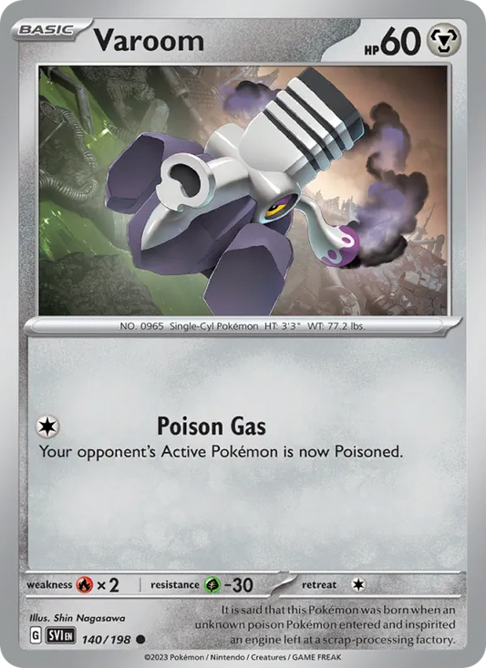 Varoom 140/198  - Reverse Holofoil SV01 Scarlet & Violet Base Set - Common