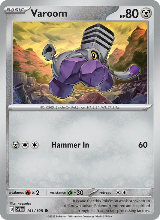 Varoom 141/198  - Reverse Holofoil SV01 Scarlet & Violet Base Set - Common