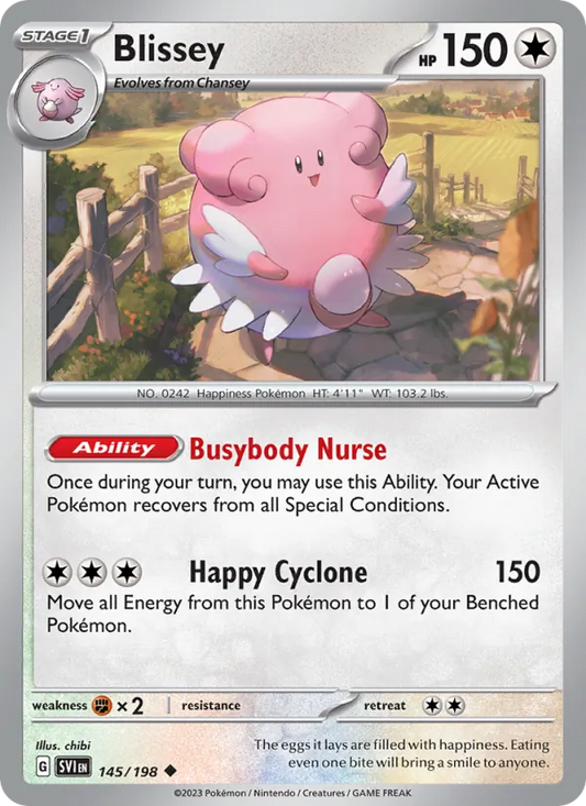 Blissey 145/198  - Reverse Holofoil SV01 Scarlet & Violet Base Set - Uncommon